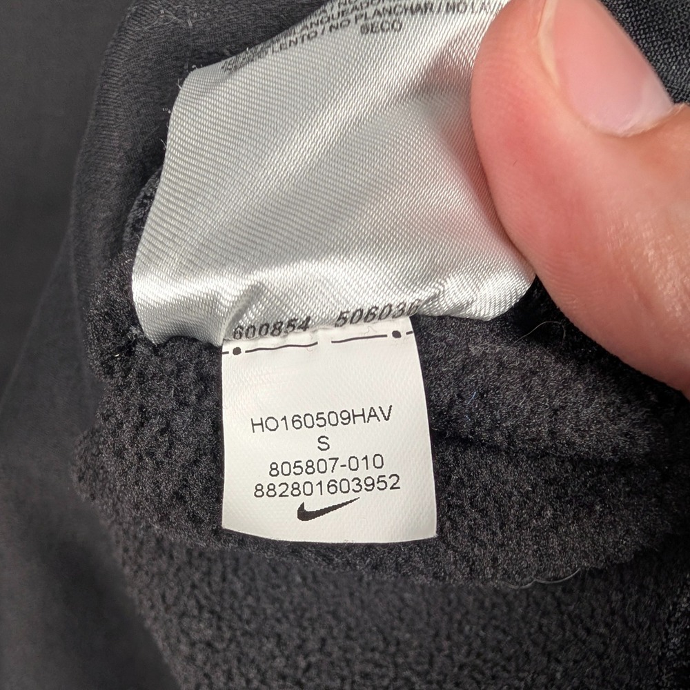 Carolina Panthers Hoodie Mens Small Black Nike On Field Therma-FIT Pullover NFL - Picture 7 of 9